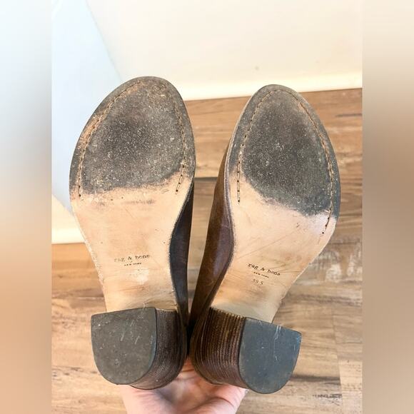 Rag & Bone Kerr Ankle Boot brown leather as seen on Taylor swift heeled 9/9.5 - Picture 9 of 11